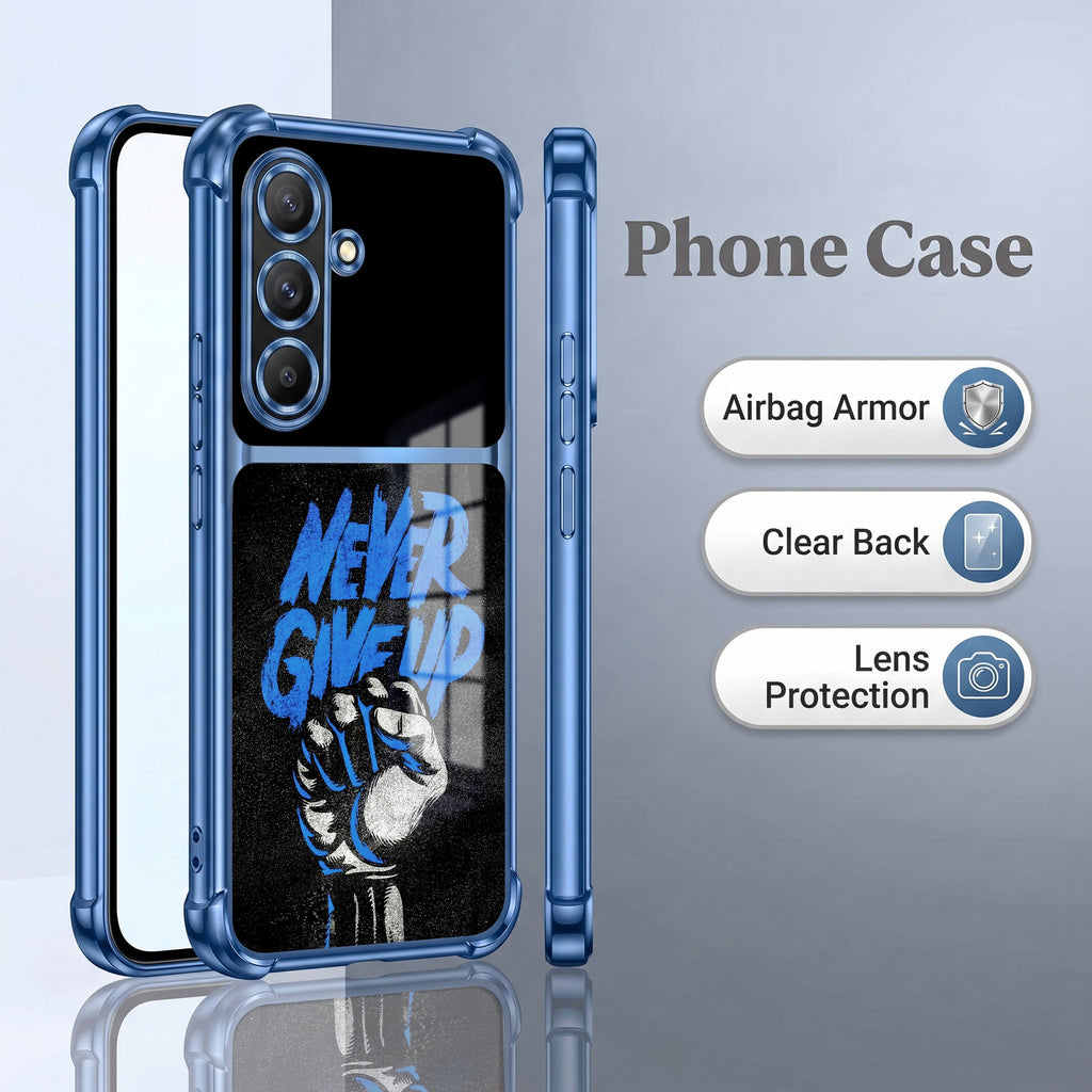 Samsung Galaxy A36 5G Naver Give Up Dual-Tone Transparent Blue Airbags Case