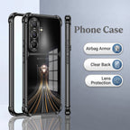 Samsung Galaxy A56 5G Golden Path Motivation Dual-Tone Transparent Black Airbags Case