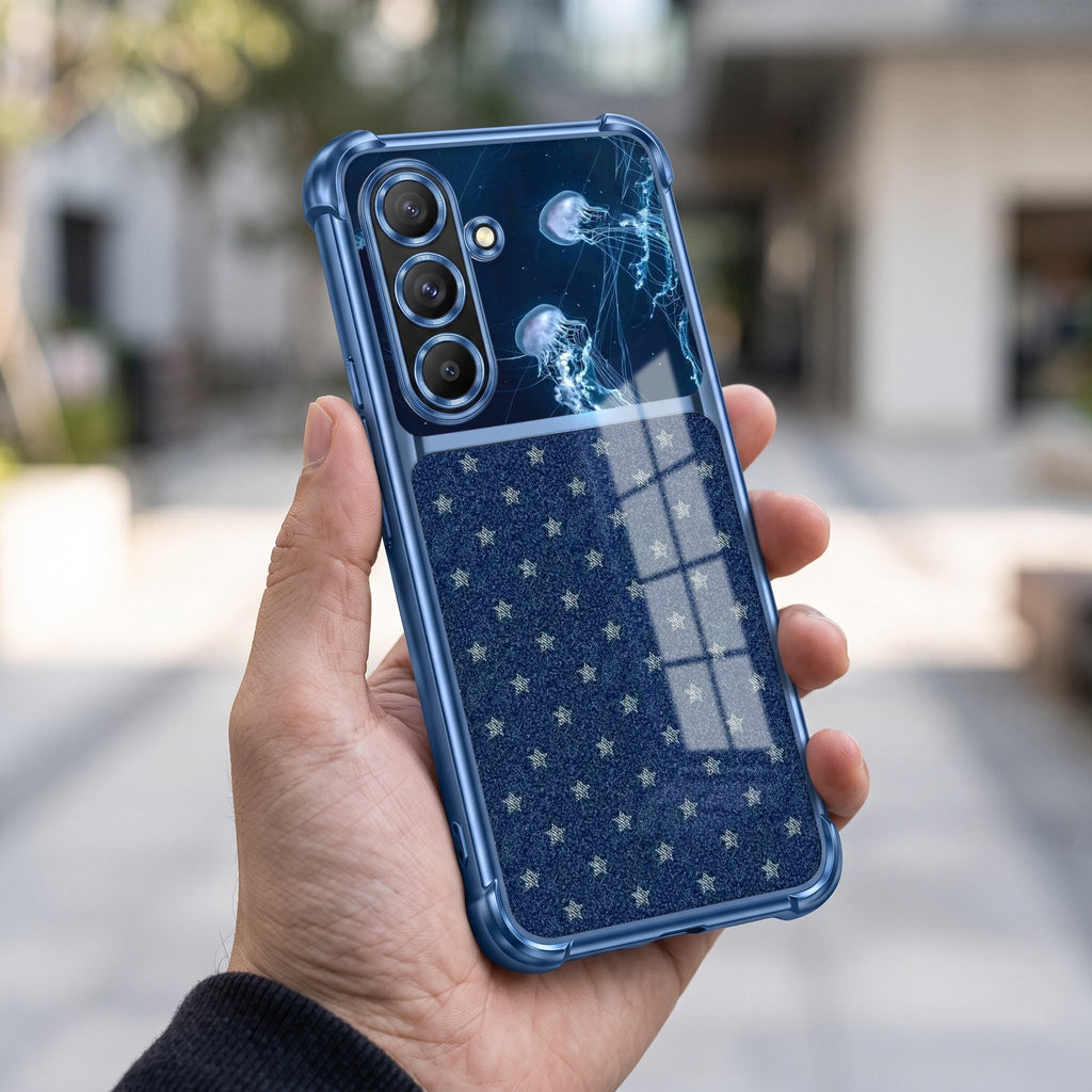Samsung Galaxy A36 5G Galaxy Stars Dual-Tone Transparent Blue Airbags Case