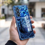 Samsung Galaxy A56 5G Midnight Ocean Dual-Tone Transparent Blue Airbags Case