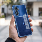 Samsung Galaxy A36 5G Apple Blue Glitter Dual-Tone Transparent Blue Airbags Case