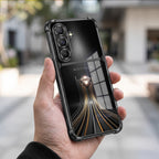 Samsung Galaxy A56 5G Golden Path Motivation Dual-Tone Transparent Black Airbags Case