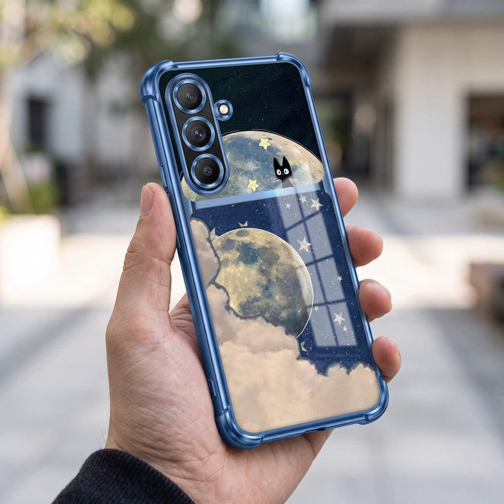 Samsung Galaxy A36 5G Moonlight Galaxy Dual-Tone Transparent Blue Airbags Case