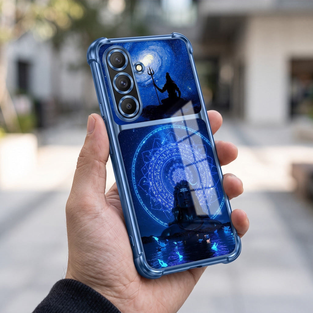 Samsung Galaxy A36 5G Adiyogi Dual-Tone Transparent Blue Airbags Case