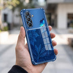 Samsung Galaxy A36 5G Azure Butterfly Dual-Tone Transparent Blue Airbags Case