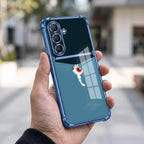 Samsung Galaxy A36 5G Cute Cyclops Monster Dual-Tone Transparent Blue Airbags Case