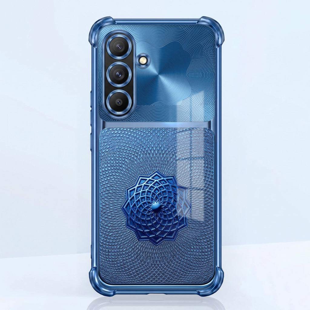 Samsung Galaxy A36 5G Blue Rose Luxe Dual-Tone Transparent Blue Airbags Case