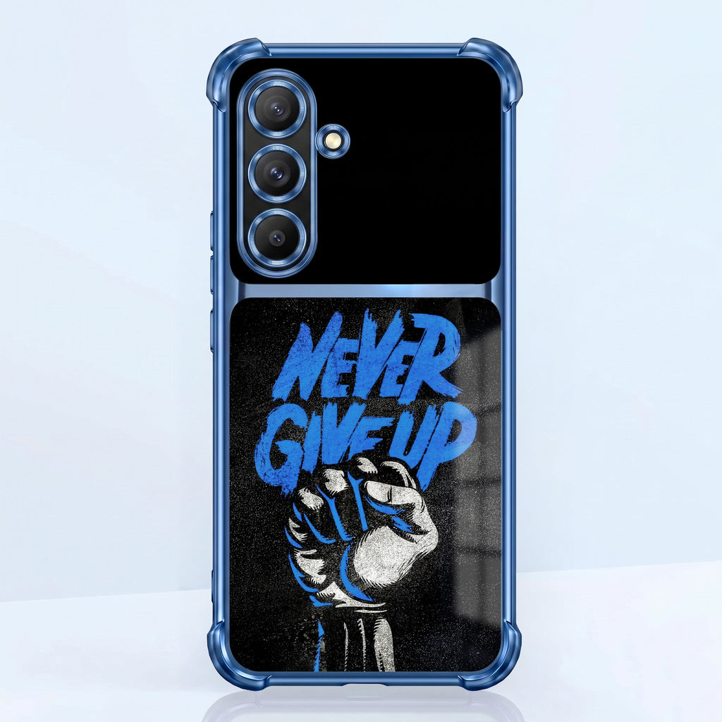 Samsung Galaxy A56 5G Naver Give Up Dual-Tone Transparent Blue Airbags Case