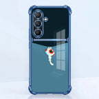 Samsung Galaxy A36 5G Cute Cyclops Monster Dual-Tone Transparent Blue Airbags Case