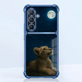 Samsung Galaxy A56 5G Moonlit Baby Lion Dual-Tone Transparent Blue Airbags Case