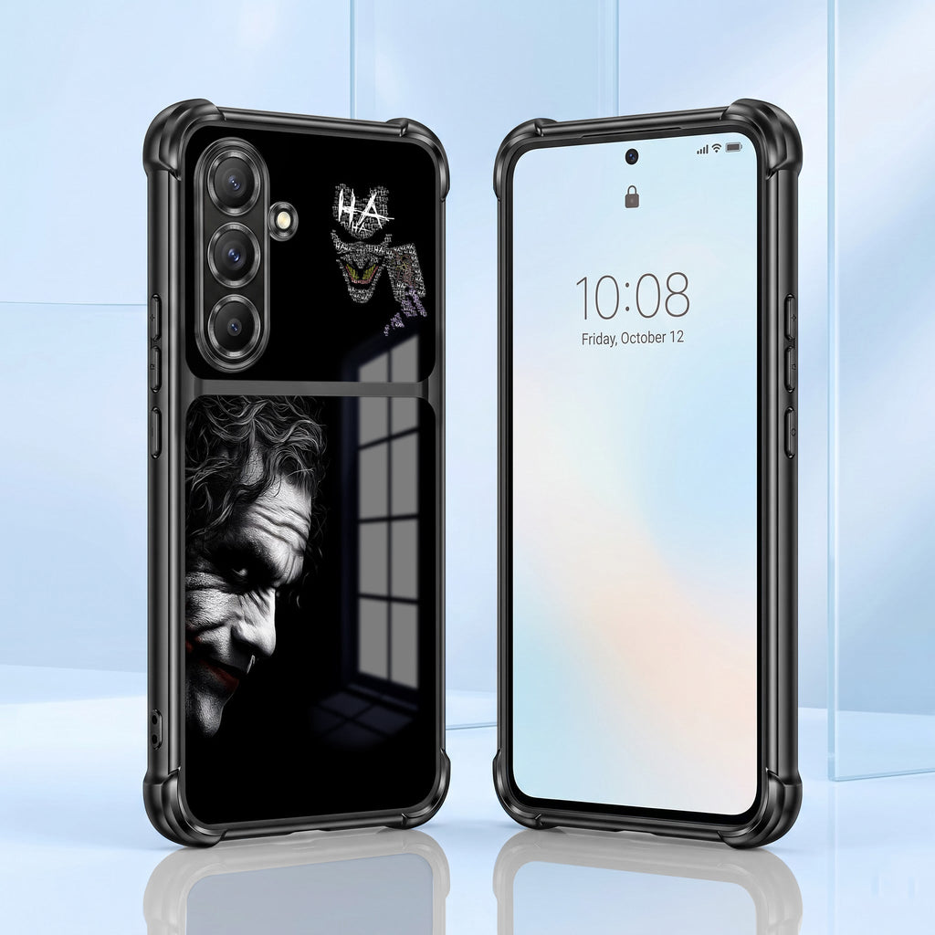 Samsung Galaxy A56 5G Joker Smile Dual-Tone Transparent Black Airbags Case