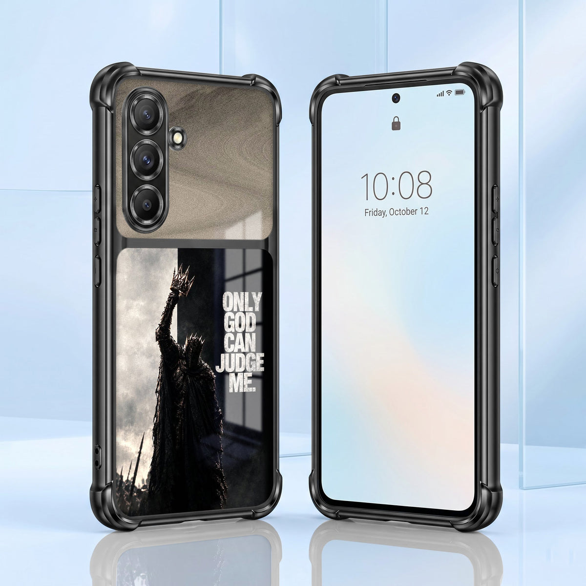 Samsung Galaxy A36 5G Divine Justice Dual-Tone Transparent Black Airbags Case