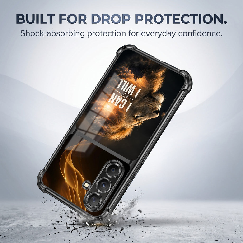 Samsung Galaxy A56 5G Rise of the King Dual-Tone Transparent Black  Airbags Case