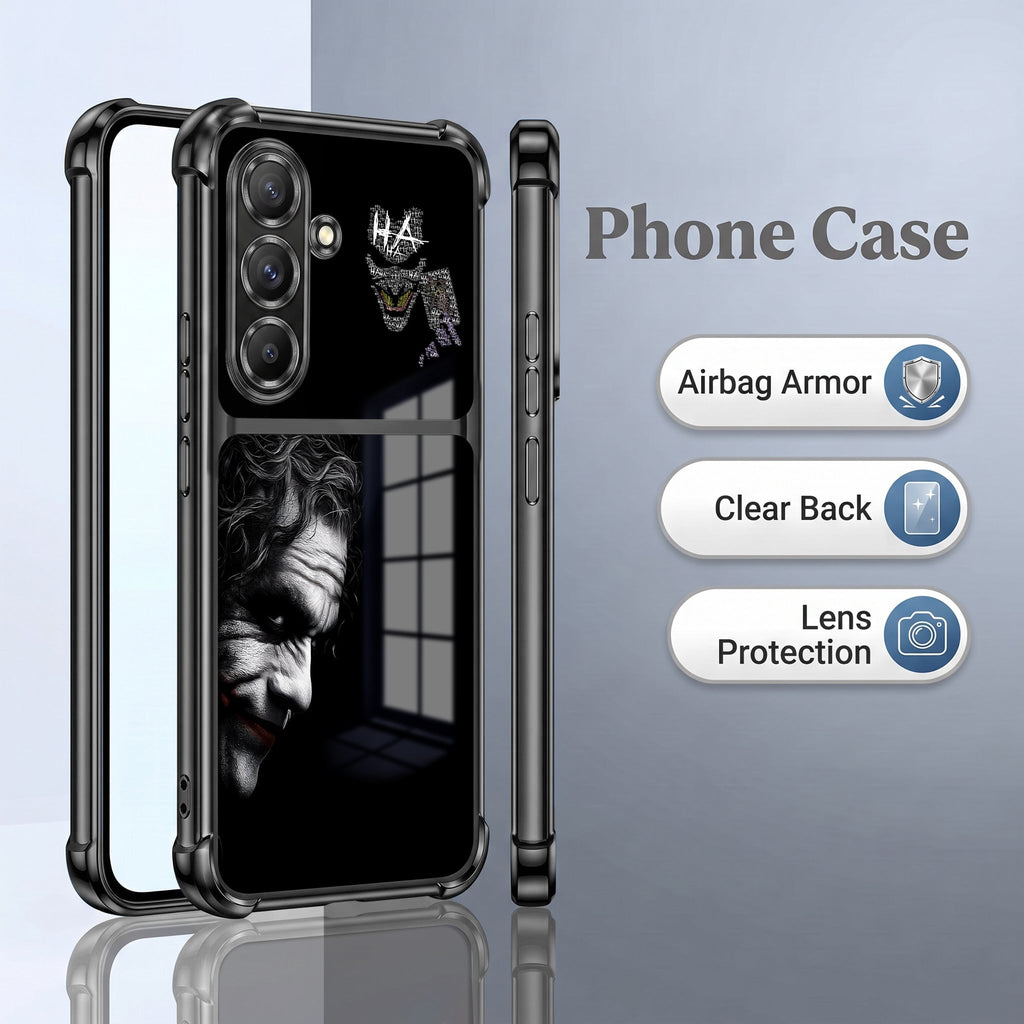 Samsung Galaxy A36 5G Joker Smile Dual-Tone Transparent Black Airbags Case