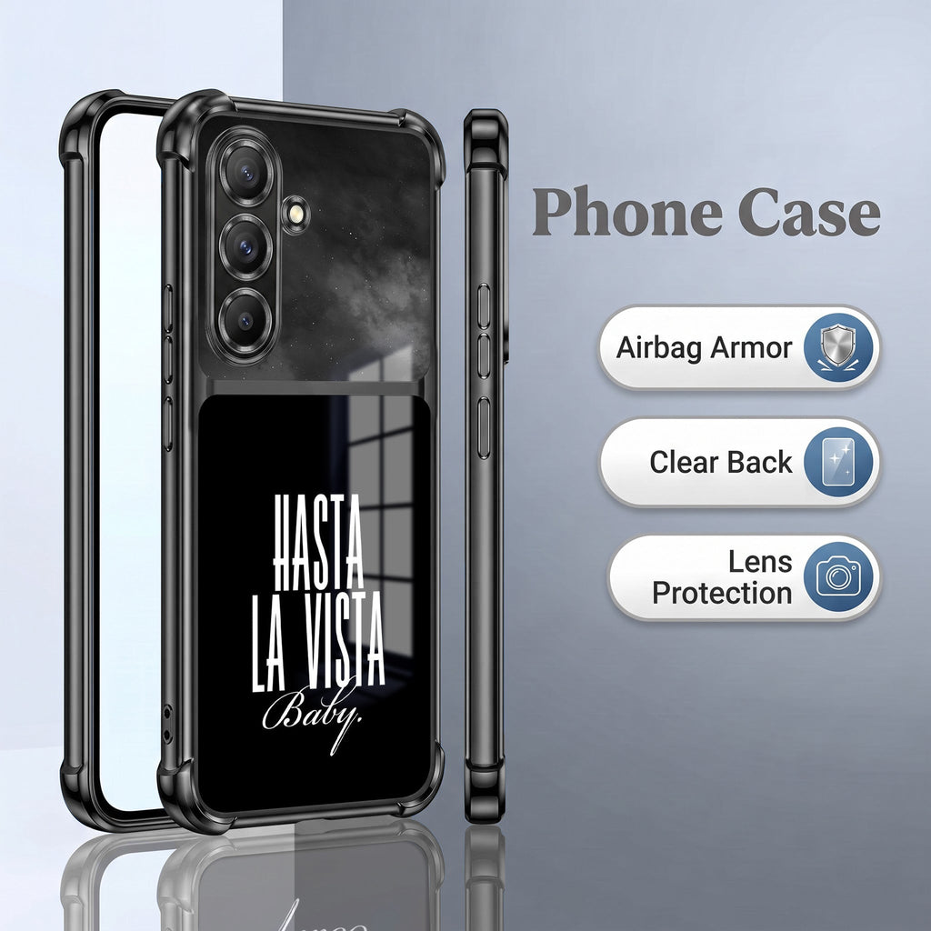 Samsung Galaxy A36 5G Hasta La Vista Dual-Tone Transparent Black Airbags Case