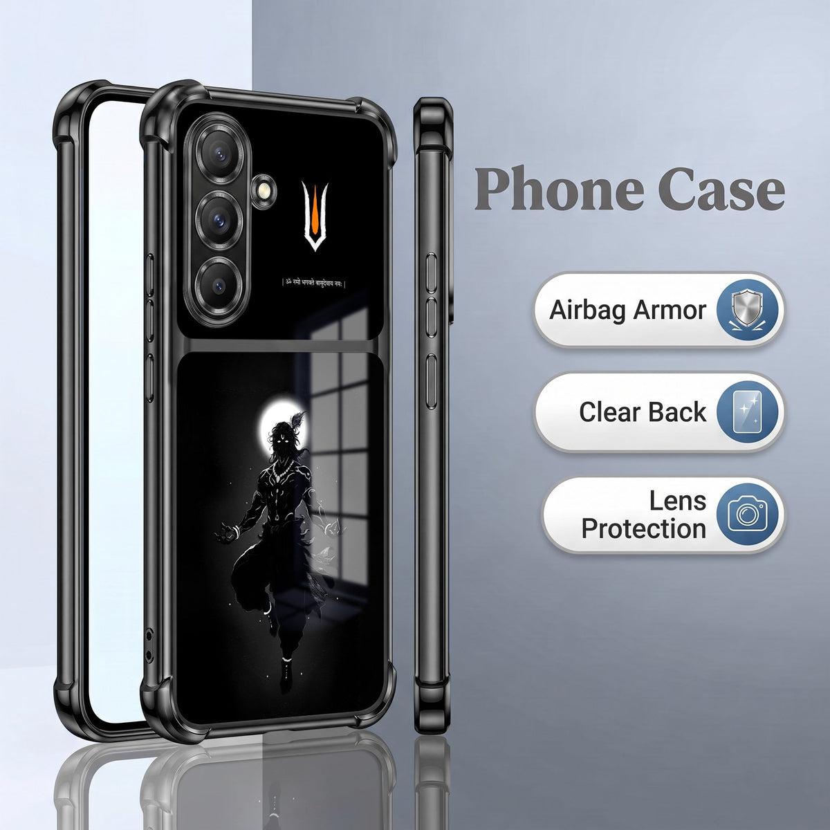 Samsung Galaxy A56 5G Vasudev Spiritual Shadow Dual-Tone Transparent Black Airbags Case