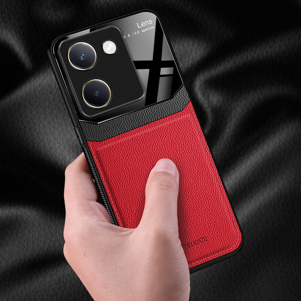 Vivo Y200 Pro 5G Premium Leather Lens Protective Case