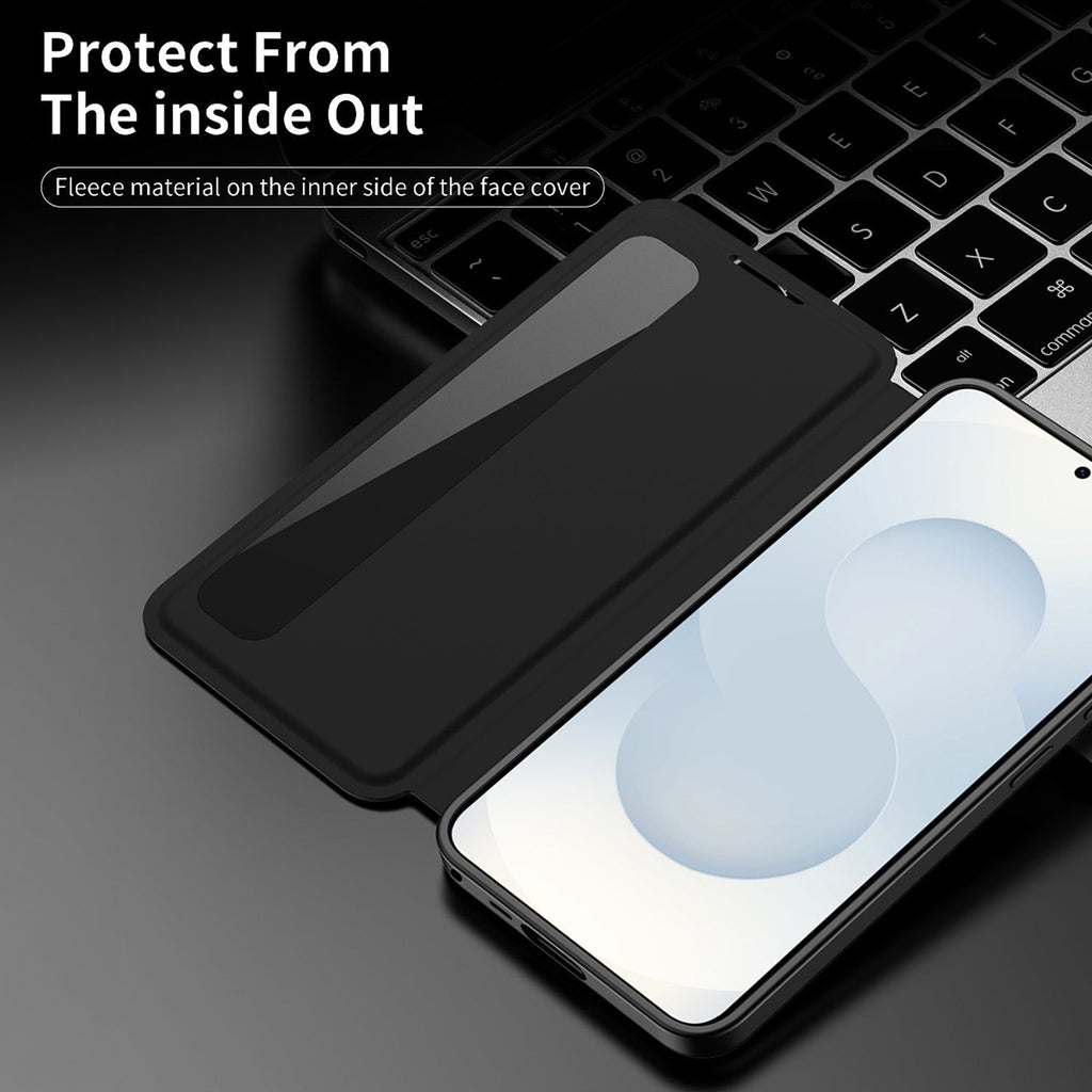Samsung Galaxy S25 5G Smart Side Window Flip Leather Case