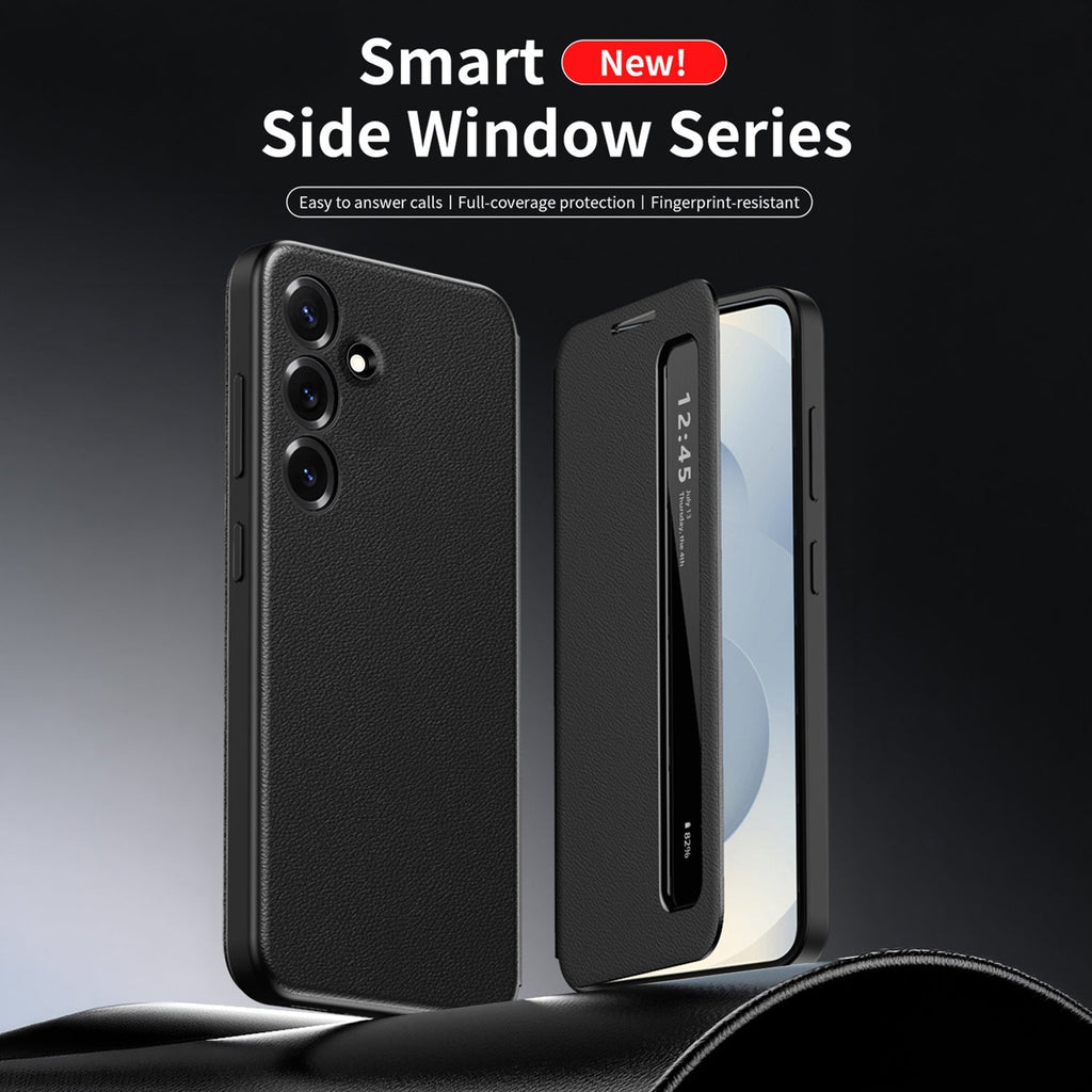 Samsung Galaxy S24 FE 5G Smart Side Window Flip Leather Case
