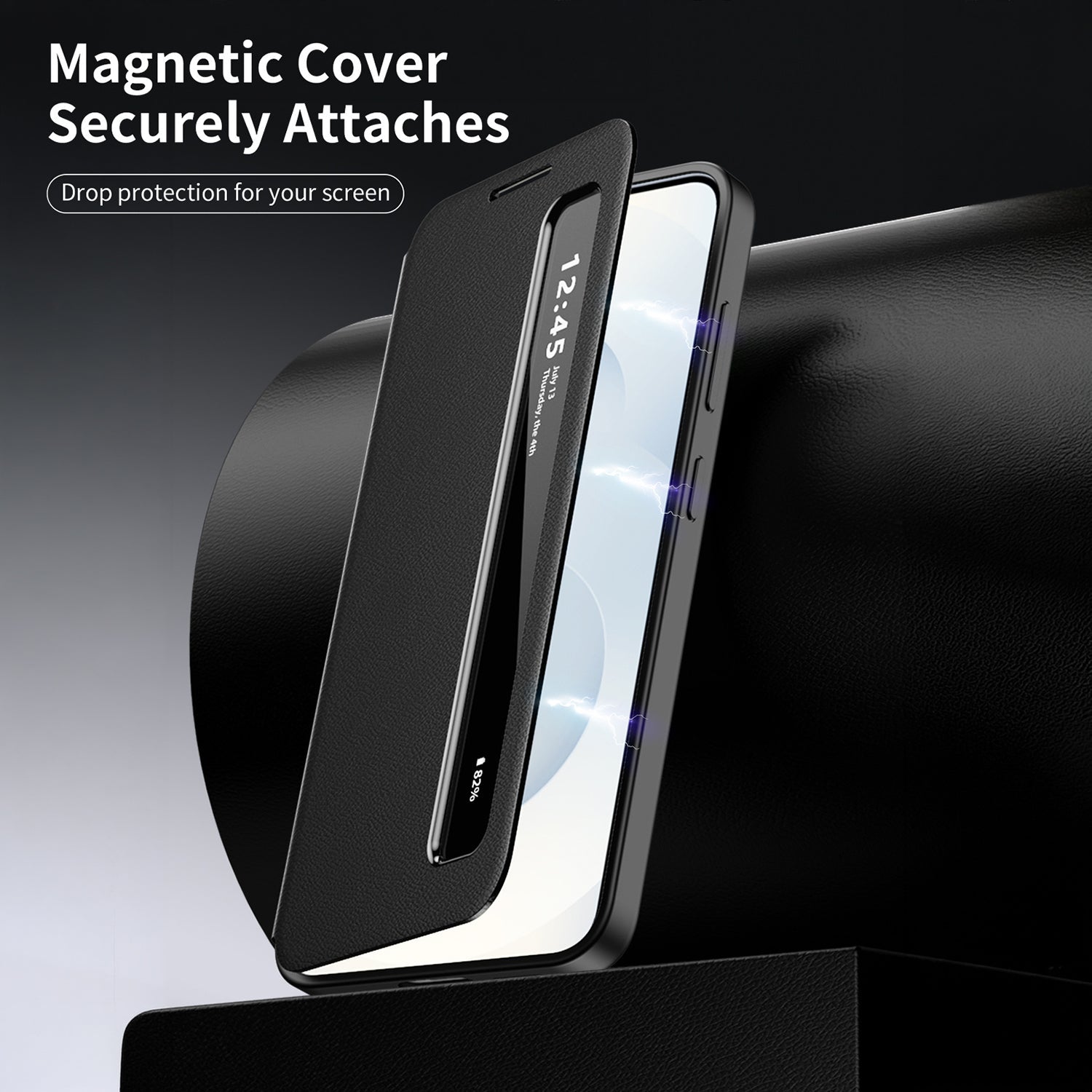 Samsung Galaxy S25 FE 5G Smart Side Window Flip Leather Case