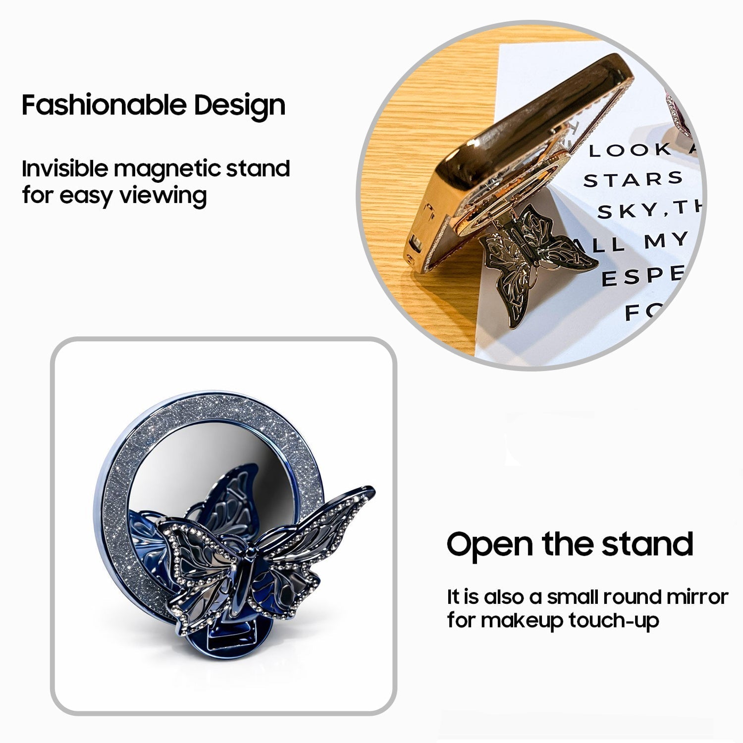 Samsung Galaxy A56 5G Premium Butterfly Stand Airbags Case