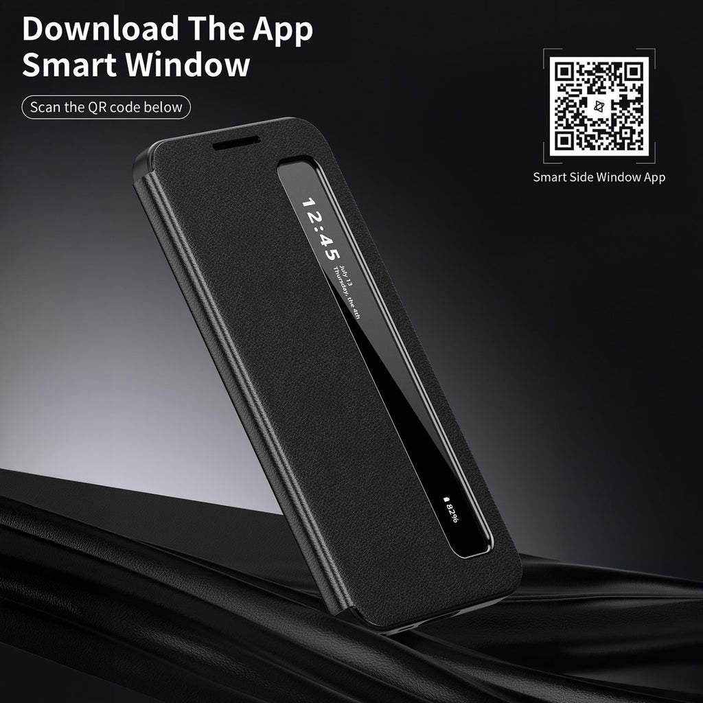 Samsung Galaxy S25 5G Smart Side Window Flip Leather Case