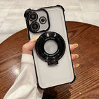 black Oppo A5pro magnetic stand case