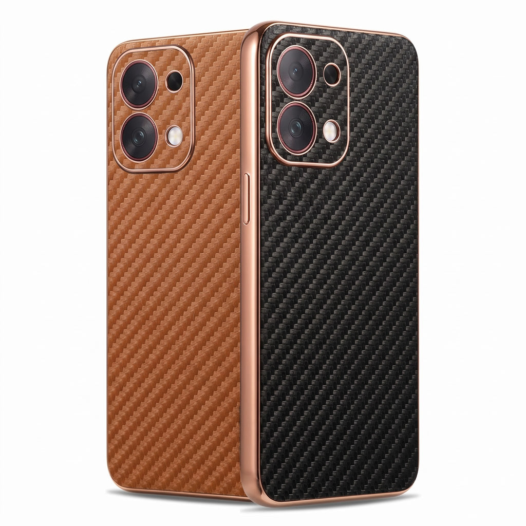 Oppo F31 5G Gold Electroplated Carbon Fiber Texture Case