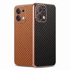 Oppo F31 5G Gold Electroplated Carbon Fiber Texture Case