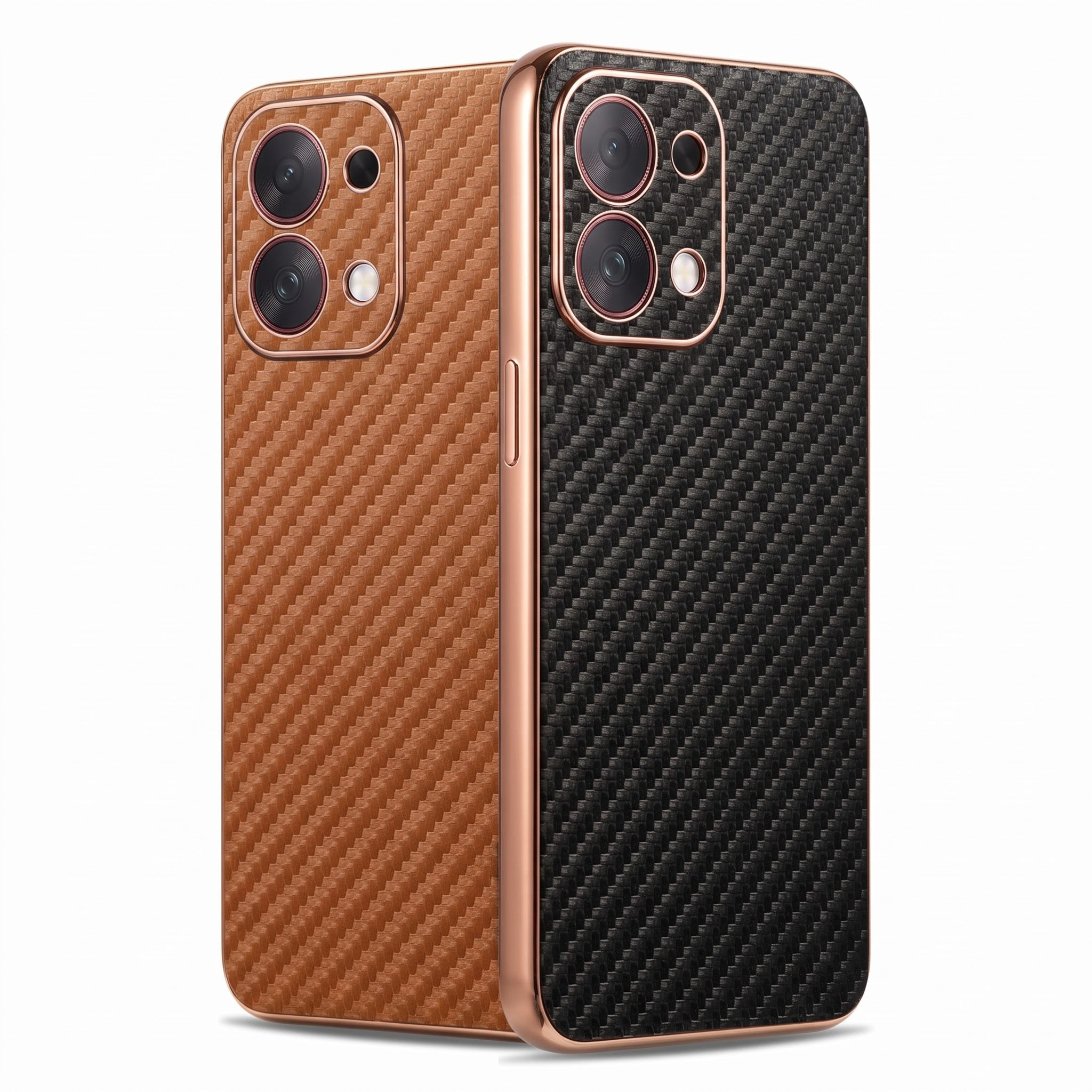 Oppo F31 5G Gold Electroplated Carbon Fiber Texture Case