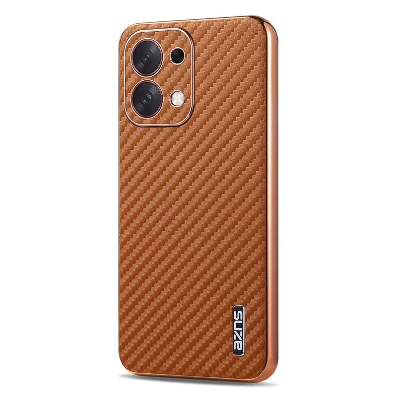 Oppo F31 5G Gold Electroplated Carbon Fiber Texture Case