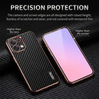 Oppo F31 5G Gold Electroplated Carbon Fiber Texture Case
