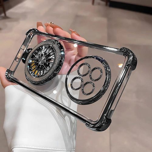 Oppo F31 Pro+ 5G Premium Stress Buster Wheel Rotating Shockproof Airbags Case (Buy 1 Get 1 Free Surprise Cover)