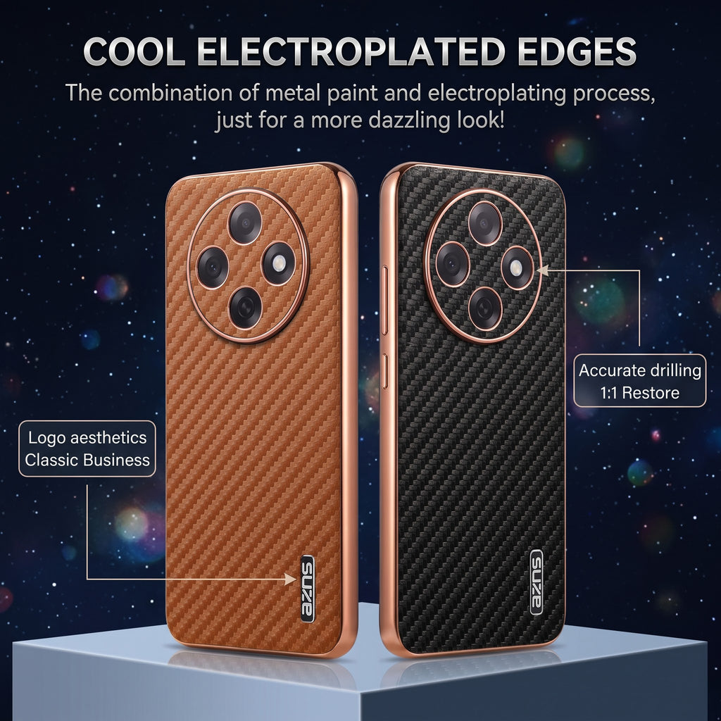 Oppo F31 Pro 5G Gold Electroplated Carbon Fiber Texture Case