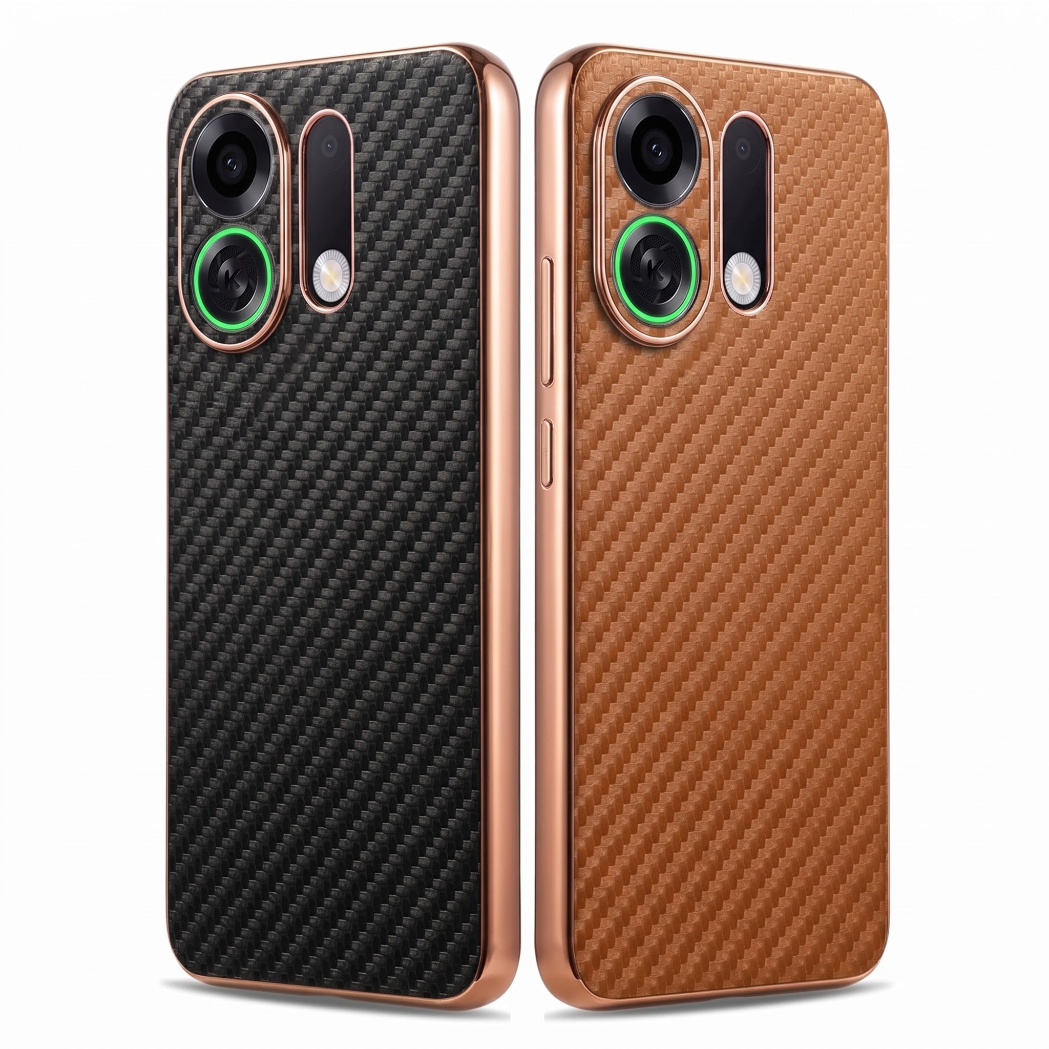 Oppo K13 Turbo 5G Gold Electroplated Carbon Fiber Texture Case