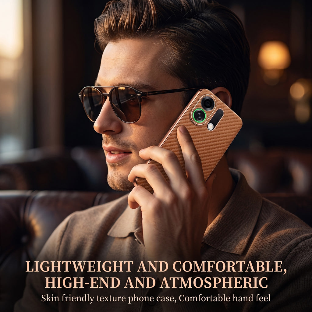 Oppo K13 Turbo 5G Gold Electroplated Carbon Fiber Texture Case
