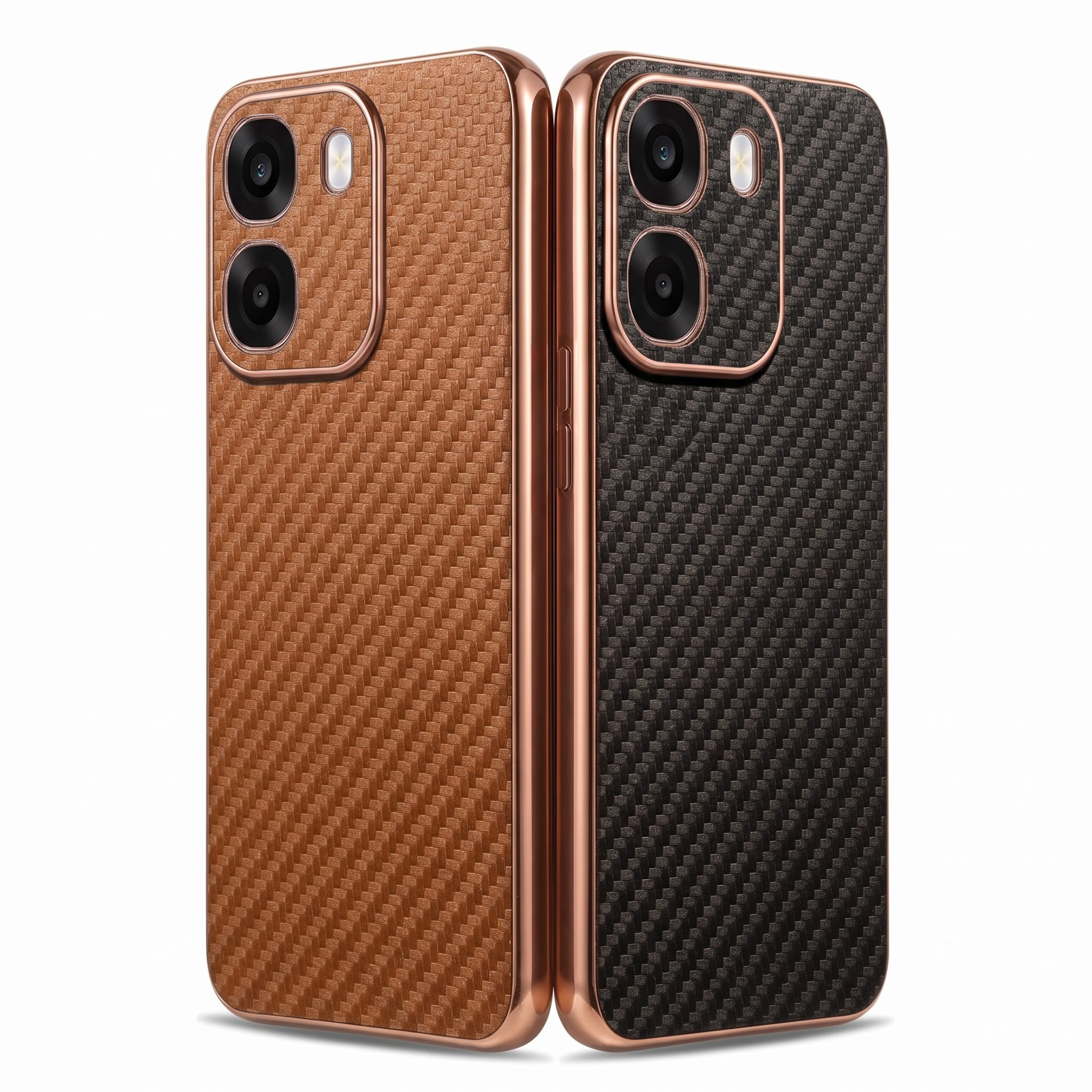 Oppo K14 5G Gold Electroplated Carbon Fiber Texture Case