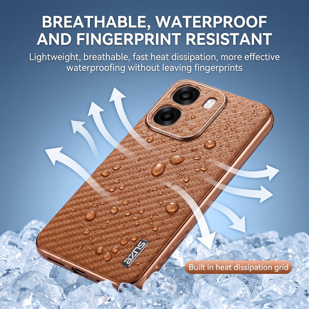 Oppo K14 5G Gold Electroplated Carbon Fiber Texture Case