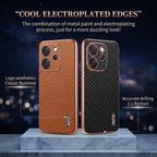 Oppo Reno 15 Pro Mini 5G Gold Electroplated Carbon Fiber Texture Case