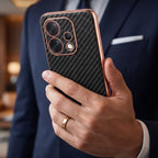 Oppo Reno 15 5G Gold Electroplated Carbon Fiber Texture Case