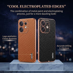 Oppo Reno 16 5G Gold Electroplated Carbon Fiber Texture Case