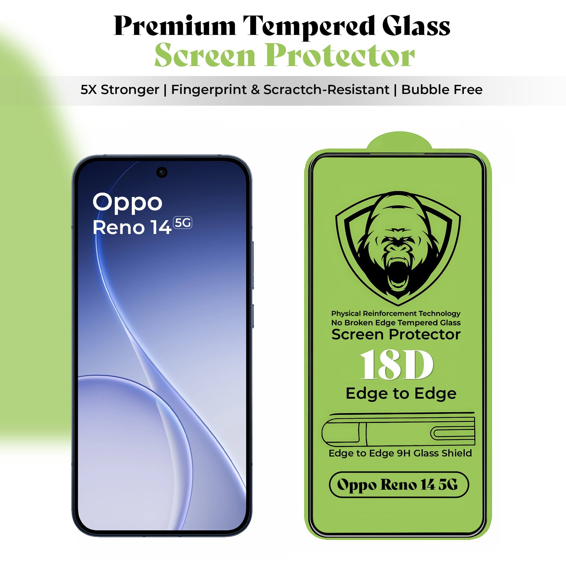 Oppo Reno 14 5G Transparent Shockproof Case With Airbag Corners