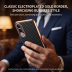 Vivo V70 FE 5G Gold Electroplated Carbon Fiber Texture Case
