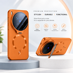 Vivo X300 & X300 Pro 5G MagSafe Orange Camera Ring Stand Shockproof Protective Case