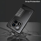 Redmi Note 14 Pro+ 5G Aluminium Metal Bumper Shield Transparent Back Case