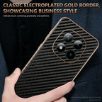Redmi Note 15 Pro Plus 5G Gold Electroplated Carbon Fiber Texture Case