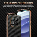 Redmi Note 15 Pro Plus 5G Gold Electroplated Carbon Fiber Texture Case