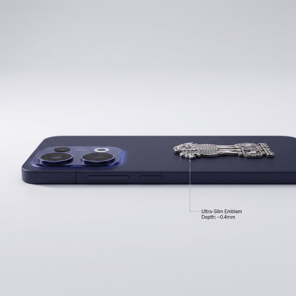 Oppo Reno 13 5G Compatible Satyamev Jayate 3D Metal Emblem Sticker