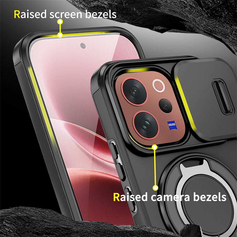 Vivo V70 5G Luxury Magnetic Ring Stand Armor Case