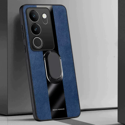 Vivo V29 5G Premium Leather AutoFocus Ring Case